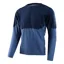 Troy Lee Designs Drift Long Sleeve Jersey in Solid Blue Mirage